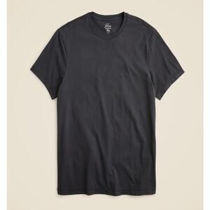 J.Crew Broken In Shirt Men M Black Short Sleeve Crewneck Pullover Stretch Cotton